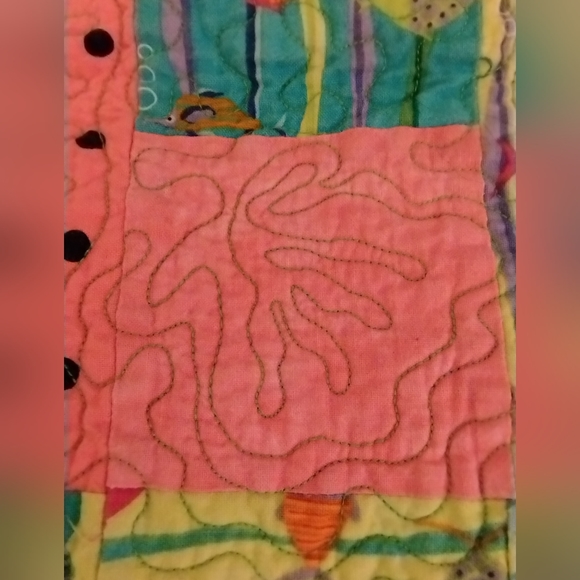 Flannel Square Quilt Blanket mermaid, seaweed, polka dot, fish fun unique design - Picture 10 of 14